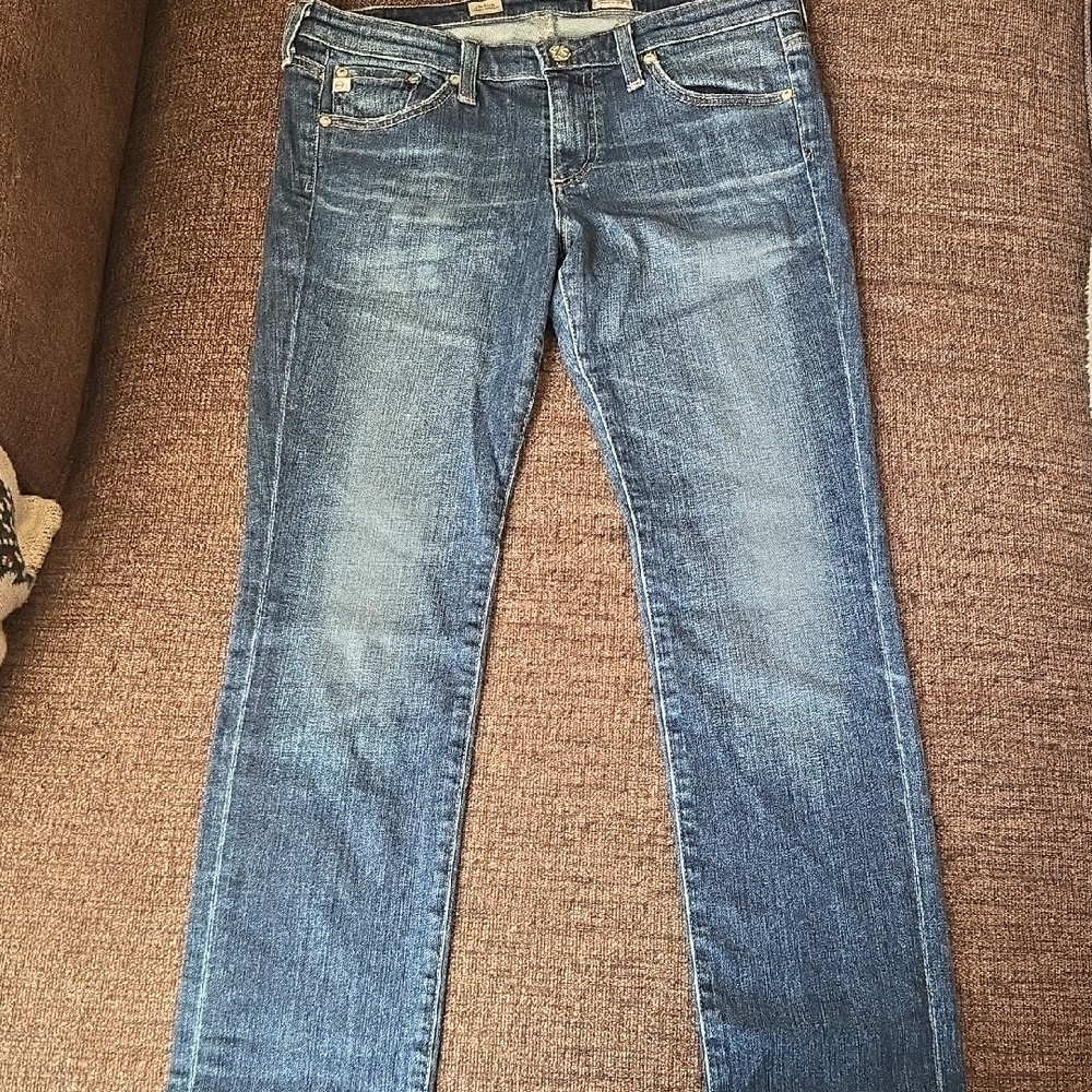 Adriano Goldschmied AG Aubrey Skinny Straight Blue Denim Jeans💫